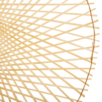 Lampada a Sospensione Luce Legno Bambù Ovale Paralume 60 cm Lampada a Sospensione a Soffitto