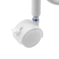 Supporto per cesto in filo metallico a 3 livelli in metallo bianco con maniglie per rotelle Cucina rimovibile Accessorio bagno per asciugamani