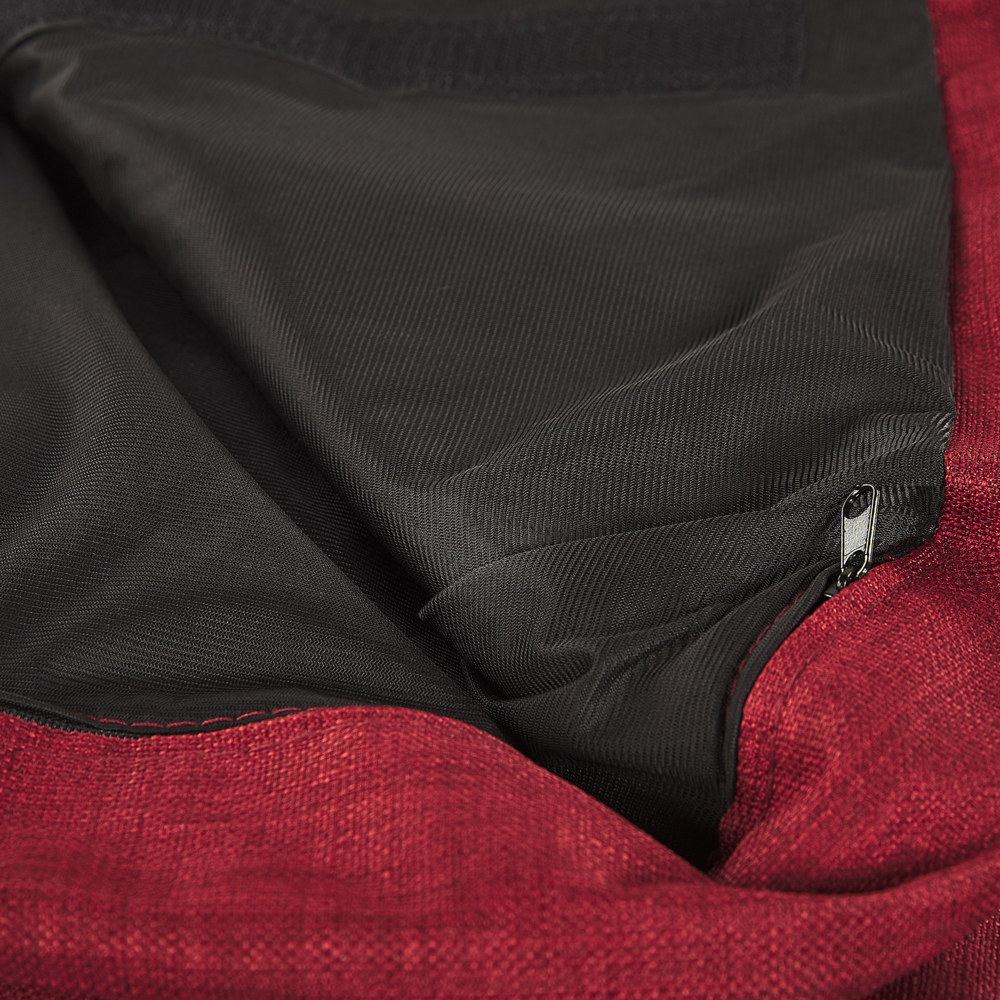 Fodera per divano in tessuto di poliestere rosso per fodera rettangolare per divano a 3 posti