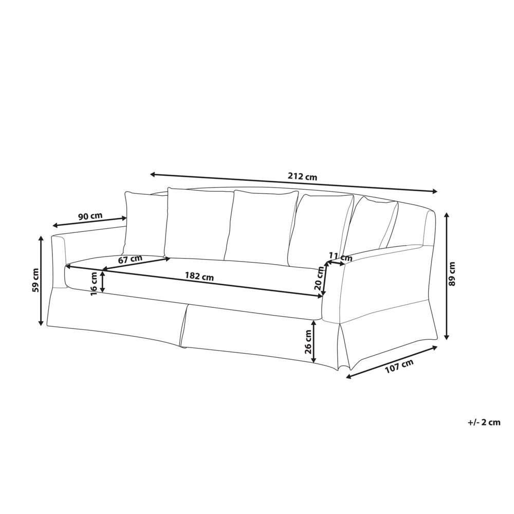 Fodera per divano in tessuto di poliestere rosso per fodera rettangolare per divano a 3 posti