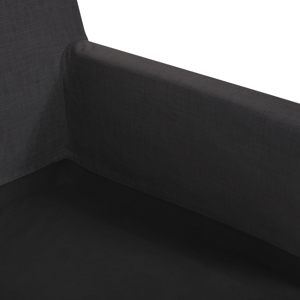 Fodera per divano in tessuto di poliestere Nero per fodera rettangolare per divano a 3 posti