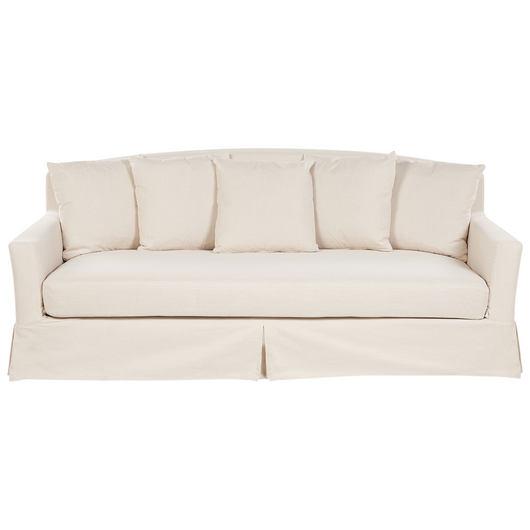 Fodera per divano in tessuto poliestere beige per fodera rettangolare per divano a 3 posti
