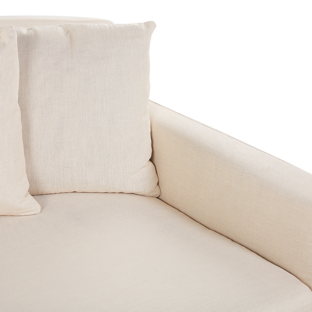 Fodera per divano in tessuto poliestere beige per fodera rettangolare per divano a 3 posti