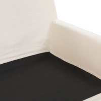 Fodera per divano in tessuto poliestere beige per fodera rettangolare per divano a 3 posti