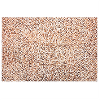 Tappeto tappetino Marrone Pelle Bovina 140 x 200 cm Patchwork Fatto a Mano Moderno Boho