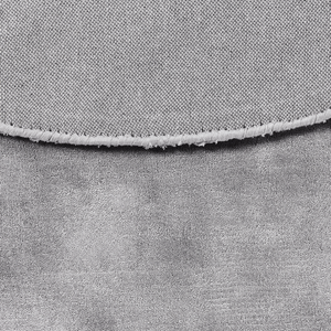 Tappeto Grigio Chiaro Viscosa Rotondo 140 cm Trapuntato a Mano pelo corto Moderno