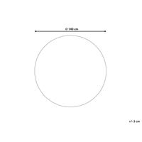 Tappeto Grigio Chiaro Viscosa Rotondo 140 cm Trapuntato a Mano pelo corto Moderno