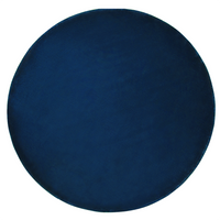Tappeto Blu Navy Viscosa Rotondo 140 cm Trapuntato a Mano pelo corto Moderno