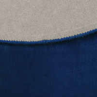 Tappeto Blu Navy Viscosa Rotondo 140 cm Trapuntato a Mano pelo corto Moderno