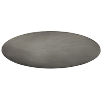 Tappeto Grigio Scuro Viscosa Rotondo 140 cm Trapuntato a Mano pelo corto Moderno