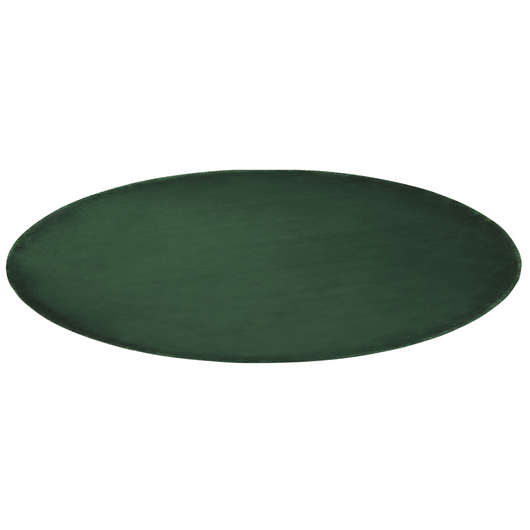 Tappeto Verde Smeraldo Viscosa Rotonda 140 cm Trapuntato a Mano pelo corto Moderno