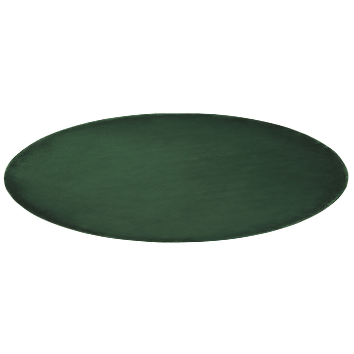 Tappeto Verde Smeraldo Viscosa Rotonda 140 cm Trapuntato a Mano pelo corto Moderno