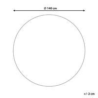 Tappeto tappetino Beige Nero Rotondo 140 cm Boho Rustico Spirale Intrecciata Juta