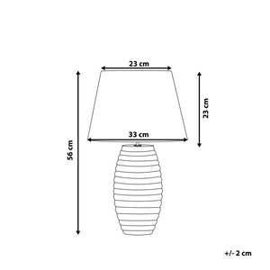 Lampada da tavolo Lampada da comodino con paralume in tessuto Nero con base in ceramica dorata
