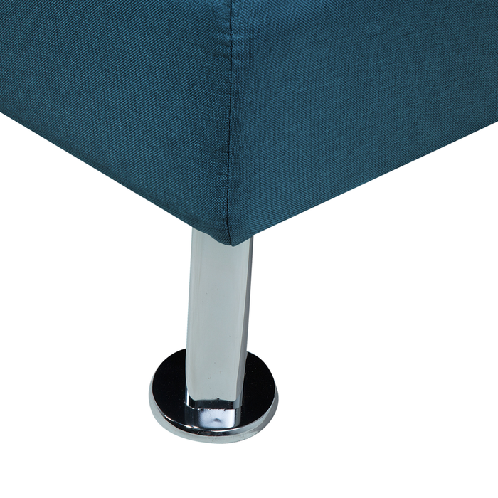 Divano letto blu 3 posti tavolo a ribalta Click Clack soggiorno