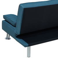 Divano letto blu 3 posti tavolo a ribalta Click Clack soggiorno