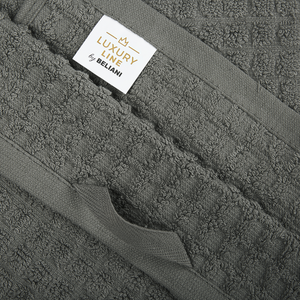 Set di 11 asciugamani Telo da bagno e tappetino da bagno per ospiti in cotone grigio a bassa torsione