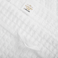 Set di 11 asciugamani telo da bagno e tappetino da bagno per ospiti in cotone bianco a bassa torsione