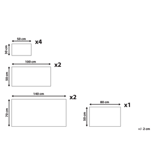 Set di 9 asciugamani da bagno e tappetino da bagno per ospiti in cotone beige