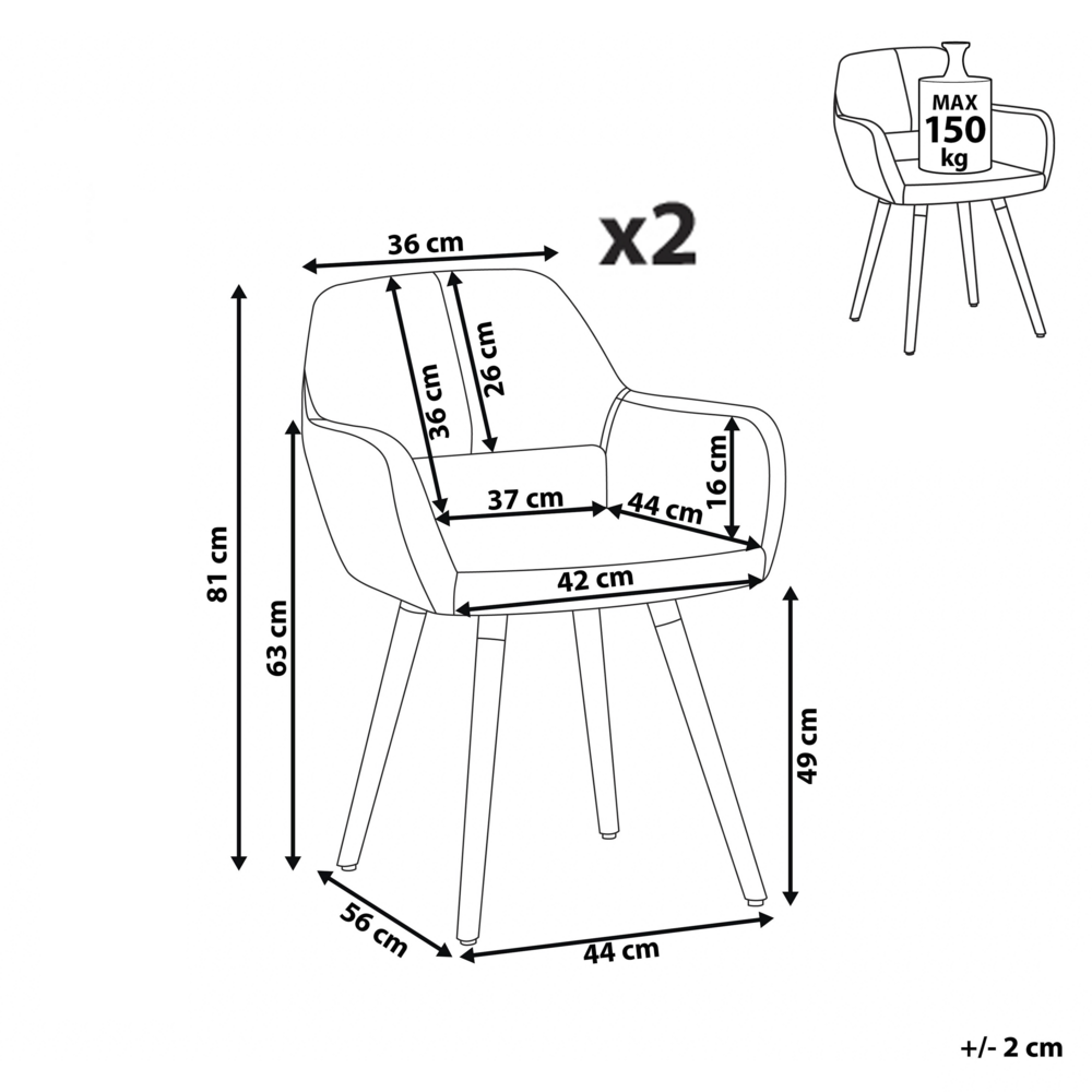 Set di 2 sedie da pranzo rivestimento in tessuto giallo gambe in legno chiaro stile moderno eclettico