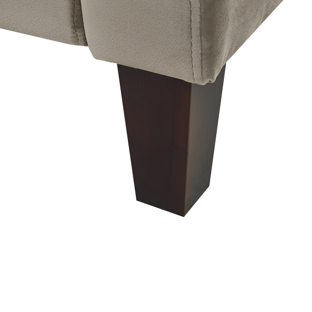 Sedia reclinabile Taupe Rivestimento in velluto Push-Back Schienale e poggiapiedi regolabili manualmente Poltrona dal design retrò