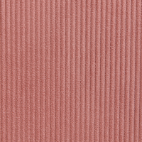 Poggiapiedi quadrato imbottito in velluto a coste rosa ottomana dal design moderno