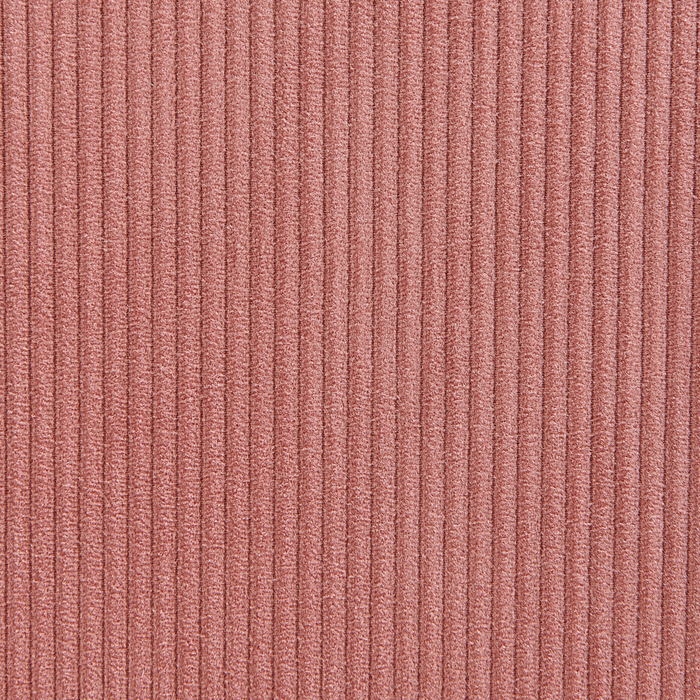 Poggiapiedi quadrato imbottito in velluto a coste rosa ottomana dal design moderno