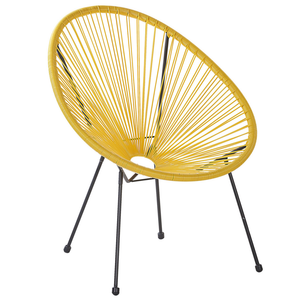 Sedia da giardino gialla Rattan Sintetico Papasan stile moderno