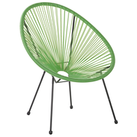 Set bistrot verde rattan sintetico 3 pezzi 2 posti stile moderno