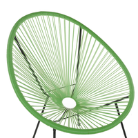 Set bistrot verde rattan sintetico 3 pezzi 2 posti stile moderno