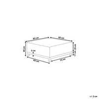 Rivestimento in tessuto grigio ottomana Gambe in alluminio Nero Struttura in metallo Resistente all'acqua per esterni e interni