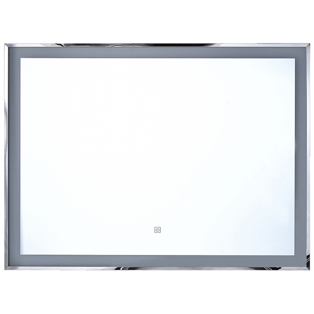 Specchio da parete a LED sospeso 90 x 70 cm Rettangolare Moderno Bagno Glamour Make-Up
