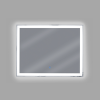 Specchio da parete a LED sospeso 90 x 70 cm Rettangolare Moderno Bagno Glamour Make-Up