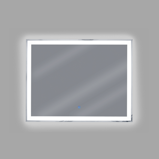 Specchio da parete a LED sospeso 90 x 70 cm Rettangolare Moderno Bagno Glamour Make-Up