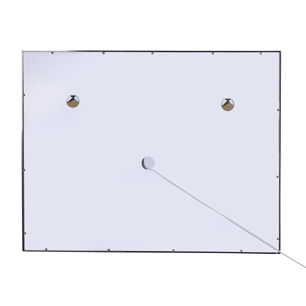 Specchio da parete a LED sospeso 90 x 70 cm Rettangolare Moderno Bagno Glamour Make-Up