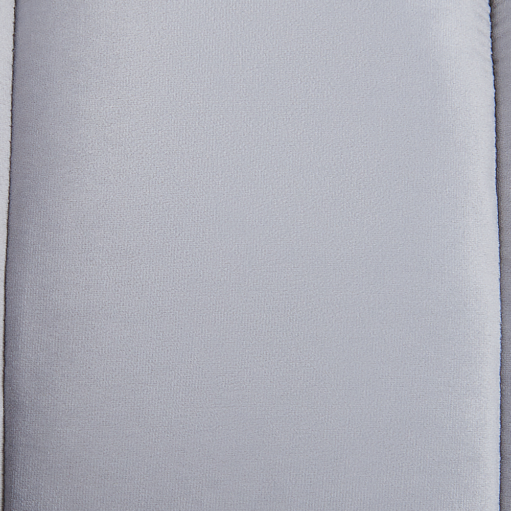 Chaise longue Velluto Grigio Chiaro Rivestimento Gambe In Metallo dorato versione sinistra