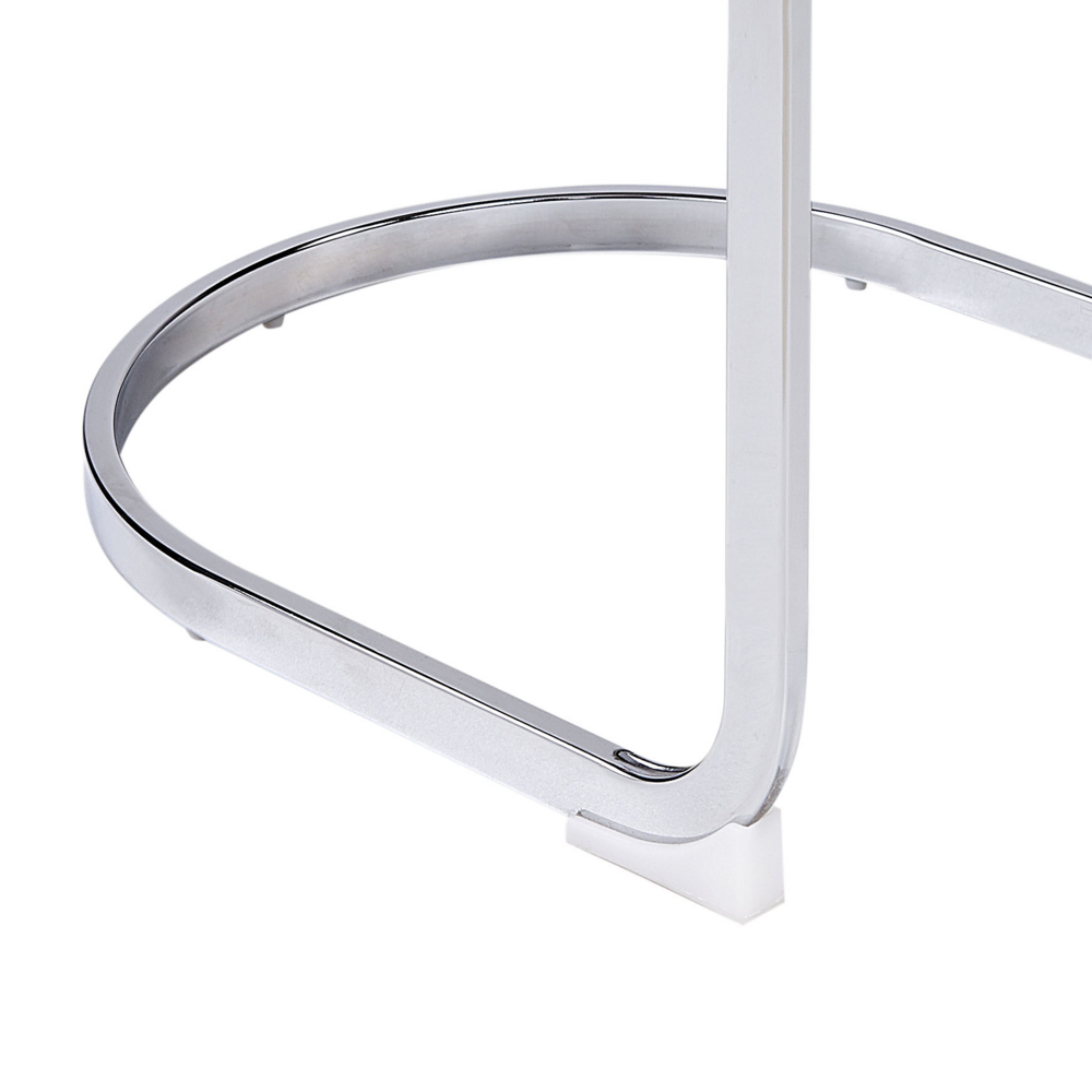 Set di 2 sedie da pranzo Sedia a sbalzo senza braccioli in velluto beige da soggiorno