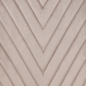 Set di 2 sedie da pranzo Sedia a sbalzo senza braccioli in velluto beige da soggiorno