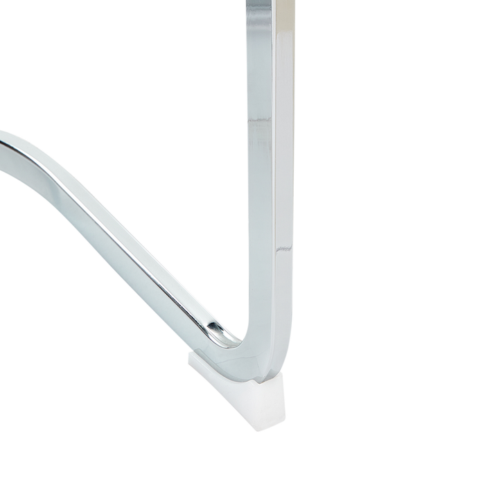 Set di 2 sedie da pranzo in velluto verde senza braccioli con schienale alto sedia a sbalzo da soggiorno