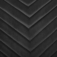 Set di 2 sedie da pranzo in velluto Nero senza braccioli con schienale alto sedia a sbalzo da soggiorno