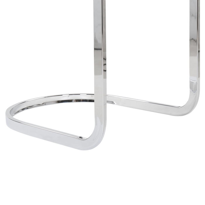 Set di 2 sedie da pranzo in velluto Nero senza braccioli con schienale alto sedia a sbalzo da soggiorno