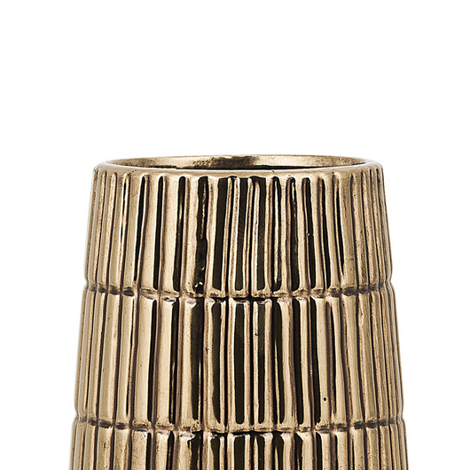 Tavolo Decorativo Vaso Fiori gres porcellanato dorato 22 cm Glamour in stile moderno