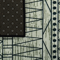 Tappeto Nero e grigio poliestere 80 x 150 cm a pelo corto motivo geometrico