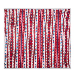 Coperta Plaid in Flanella Rossa e Blu 200 x 220 cm Invernale Stile Maglione Natalizio