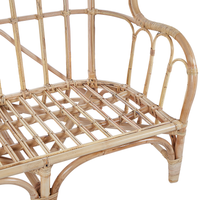 Set Divani Da Giardino Beige Rattan Naturale 2 Tavoli 2 Poltrone Divano Cuscini Per Interni Esterni Boho