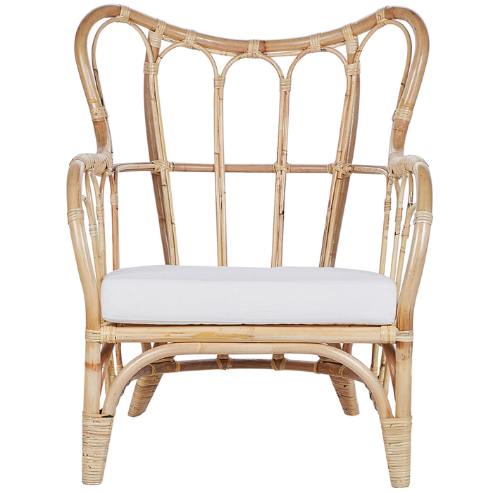 Set Divani Da Giardino Beige Rattan Naturale 2 Tavoli 2 Poltrone Divano Cuscini Per Interni Esterni Boho