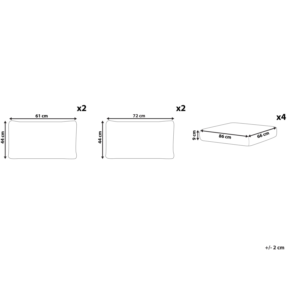 Set di fodere per cuscini da esterno in tessuto color crema per sedili posteriori laterali per cuscini resistenti ai raggi UV