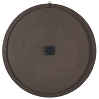 Orologio da Parete Legno Chiaro Tondo ø 60 cm Quadrante Fatto a Mano Lancette Nere Numeri Rustico Minimalista