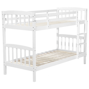 Letto a castello letto doppio con cassetti portaoggetti in legno di pino bianco singola 90 x 200 per bambini cameretta