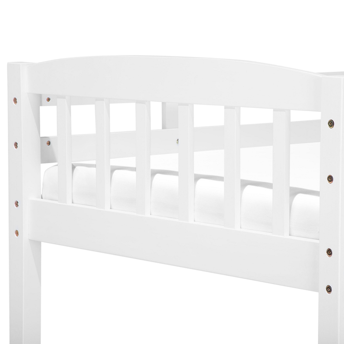 Letto a castello letto doppio con cassetti portaoggetti in legno di pino bianco singola 90 x 200 per bambini cameretta